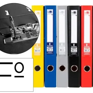 Archivador de Palanca Liderpapel Folio Forrado Pvc con Rado Lomo 52 mm Colores Surtidos Classic Envío Exprés