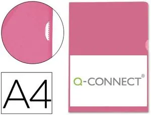 Carpeta Dossier Uñero Plastico Q-Connect Din A4 120 Micras Roja Caja de 100 Unidades Mejor Precio