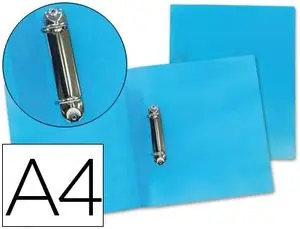 Carpeta Liderpapel 2 Anillas Mixtas 25 mm 43472 Polipropileno Din A4 Azul Serie Frosty Gran Oferta