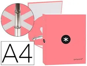 Carpeta 4 Anillas 25 mm Redondas Antartik A4 Forrada Coral Comprar En Línea