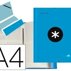 Carpeta Clasificadora Gomas 12 Dpto Antartik A4 Carton Azul Oferta De Temporada