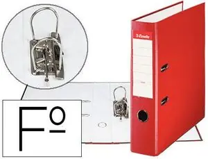 Archivador de Palanca Esselte Carton Forrado Pvc Folio Lomo 75 mm con Rado Rojo Edición Limitada