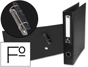 A Buen Precio Carpeta 2 Anillas 40 mm Mixtas Liderpapel Folio Forrado Papercoat Negro