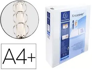 Carpeta Exacompta Canguro 4 Anillas 60 mm Din A4+ Carton Forrado Polipropileno Personalizable 3 Bols Mejor Precio