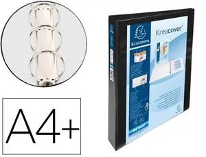 Carpeta Exacompta Canguro 4 Anillas 16 mm Din A4+ Carton Forrado Polipropileno Personalizable 3 Bols Gran Oferta