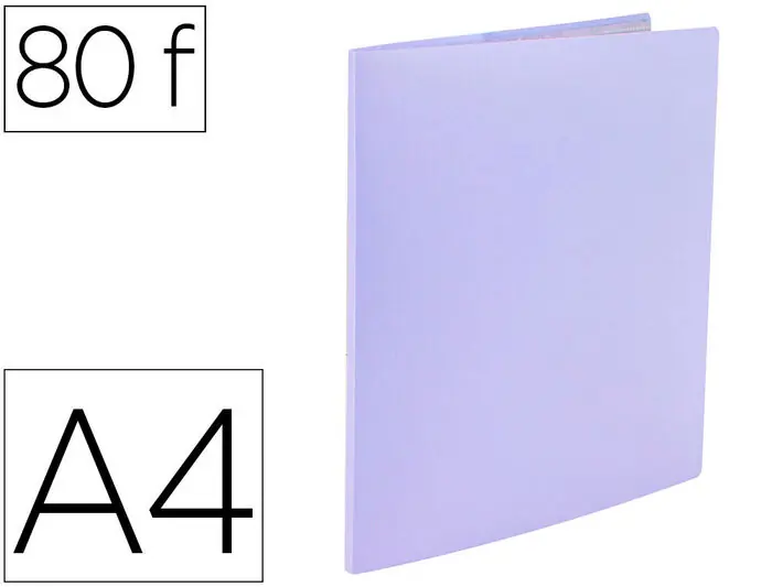 Bestseller Carpeta Liderpapel Escaparate 80 Fundas Polipropileno Din A4 Lavanda Opaco