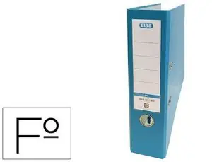 Archivador de Palanca Elba Carton Forrado Pvc con Rado Top Folio Lomo 80 mm Turquesa Mejor Precio