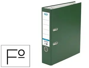 Archivador de Palanca Elba Carton Forrado Pvc con Rado Top Folio Lomo 80 mm Verde Nueva Colección