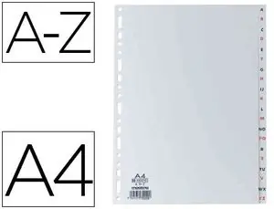 Separador Alfabetico Elba Plastico 120 Mc Din A4 11 Taladros A-Z Gris Hecho A Mano