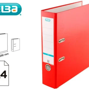 Archivador de Palanca Elba Top Carton Compacto Polipropileno con Rado Din A4 Lomo de 80 mm Rojo Mejor Precio