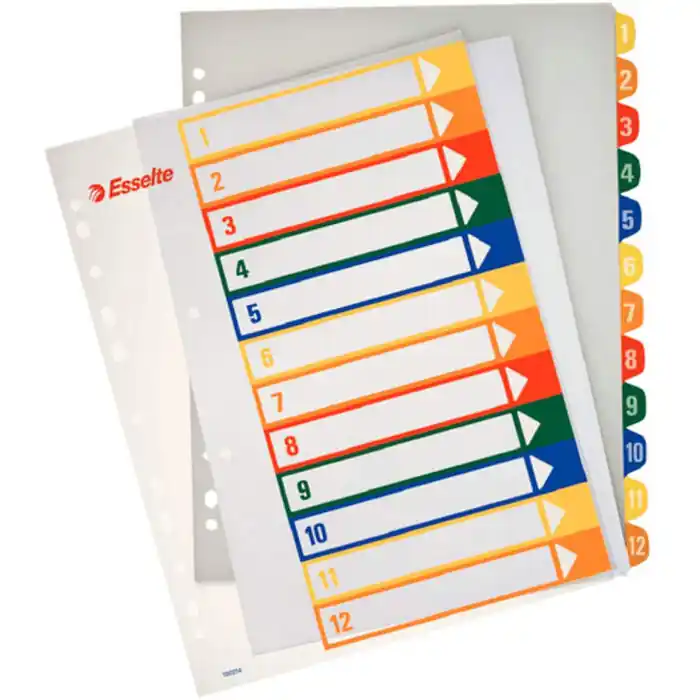 Tendencia Separador Númerico 1-12 Esselte Imprimible