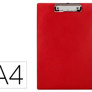 Auténtico Portanotas Q-Connect Plastico 50% Reciclado Din A4 Rojo Grosor 2,1Mm