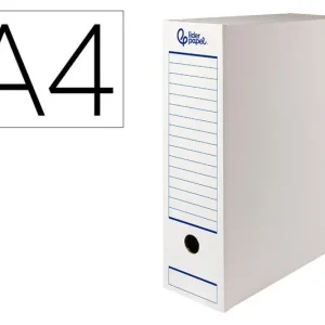 Caja Archivo Definitivo Liderpapel Din A4 Carton 100% Reciclado 325G/m2 Lomo 100 mm Color Blanco 360X100X255 mm Entrega Rápida
