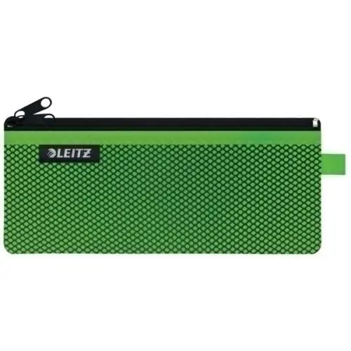 Auténtico Bolsita de Viaje Leitz Wow Nylon C/cremallera 2 Dptos. M (21X8. 5) Verde