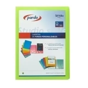 Carpeta Fundas (Tarifario) Pardo Studio Style Personalizable Pp Fº 10 F. Verde Precio Económico