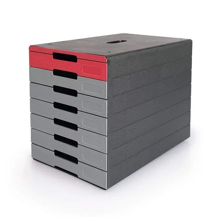 Garantía Incluida Módulo Archivador Durable Idealbox Pro 7 Cajones Rojo