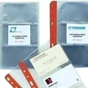 Artesanal Funda para Tarjetas Iberplas Pvc 150Μ 4º 3 Dptos. 11 Tal. rfzo. Paquete de 20