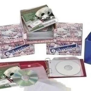 Última Versión Funda Cd/dvd Iberplas Pvc 125X125 Solapa con Talad. Y Proteccion (140Μ) Paquete de 10