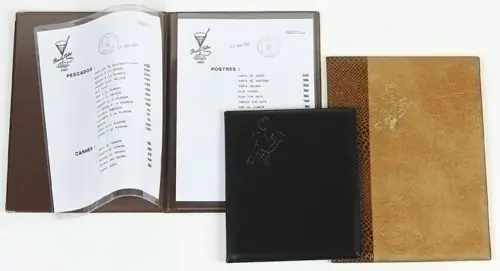 Carpeta Portamenus Iberplas Pvc Fº 2 Fundas y 2 Bolsas Negro Barato