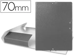 Carpeta Proyectos Liderpapel Folio Lomo 70Mm Carton Gofrado Gris Gran Oferta