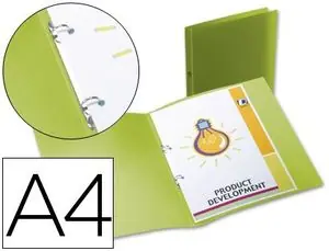 Carpeta Liderpapel 2 Anillas Redondas Mini 15 mm 49073 Polipropileno Din A4 Verde Translucido Imprescindible (Must-Have)