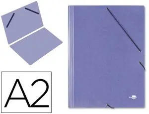Auténtico Carpeta Planos Liderpapel A2 Carton Gofrado N 12 Azul