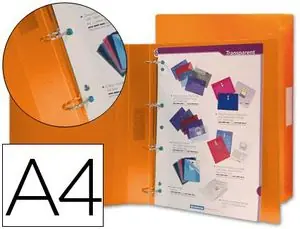 Carpeta 4 Anillas 25 mm Liderpapel Pp A4 Naranja Serie Frosty Compra Hoy