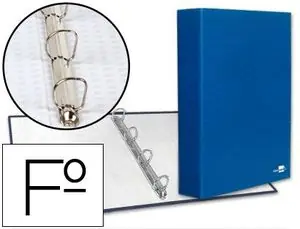 Carpeta de 4 Anillas 40Mm Mixtas Liderpapel Folio Carton Forrado Paper Coat Azul Oferta