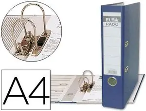 Súper Precio Archivador de Palanca Elba Carton Forrado Din A4 Azul -Lomo de 80 mm -Rado Plast