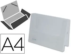 Carpeta Liderpapel Portadocumentos Gomas Pp A4 Incolora Transparente Lomo 25 mm Mejor Calidad