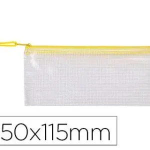 Bolsa Multiusos Tarifold Pvc 250X115 mm Apertura Superior con Cremallera Portaboligrafo y Correa Color Amarillo Promoción