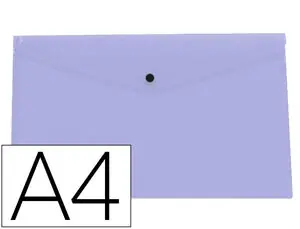 Sobre Broche Liderpapel Polipropileno A4 Lavanda Opaco 50 Hojas Descuento