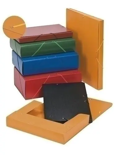 Hecho A Mano Carpeta de Proyectos Carchivo Carton Pintado A4 Gomas 2 cm Azul