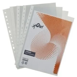 Súper Precio Funda Multitaladro Olef Pp 90Μ Cristal Liso A4 16 Tal. rfzo. Paquete de 100