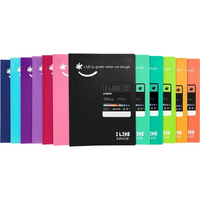 Carpeta 10 Fundas Poliplas Pp I Like2 Morado Precio Rebajado