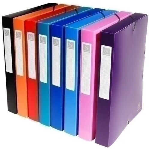 Promoción Carpeta de Proyectos Exacompta Exabox Pp Liso Opaco A4 Gomas 4 cm Surtido (8 Col. )
