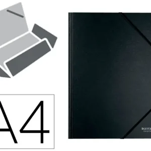 A Buen Precio Carpeta Leitz Recycle Gomas Din A4 Carton Reciclabe 100% Negro