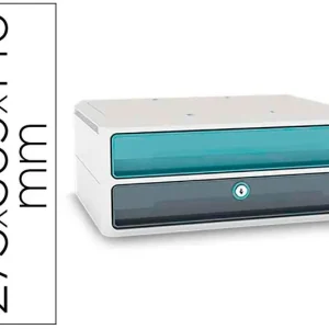 Tendencia Fichero Cajones de Sobremesa Cep Moov Up Reciclado 80% con Cerradura 2 Cajones Color Azul/gris 275X369X146 mm