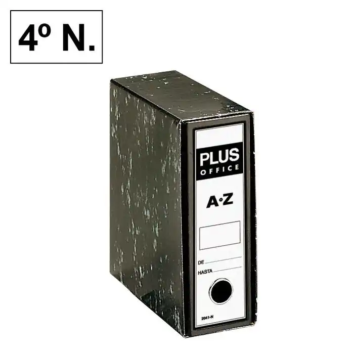 Archivador Az Plus Office 4º Natural Negro Jaspeado Más Vendido