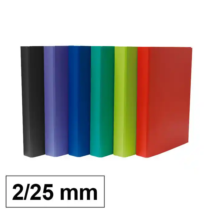 Carpeta Anillas Plus Office Folio Cartón Forrado Pp 2/25Mm 6 Colores Exclusivo
