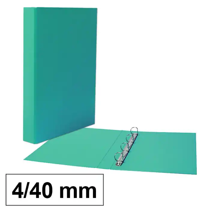 Carpeta Anillas Plus Office Folio Cartón Forrado Pp 4/40Mm Verde Oferta