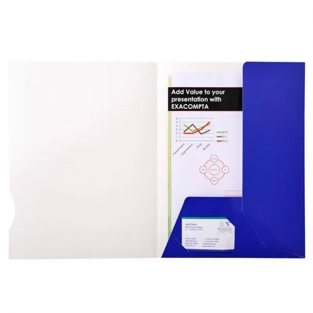 Subcarpeta Exacompta A4 2 Solapas Azul Oscuro Oferta Flash