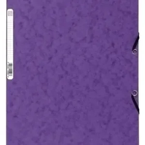 Carpeta de Gomas y Solapas Exacompta Autentica Cartulina Lustrada A4 con Etiqueta Morado Última Versión