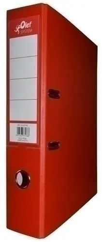 Artesanal Archivador Palanca Olef Plastif. color A4 75Mm Rojo