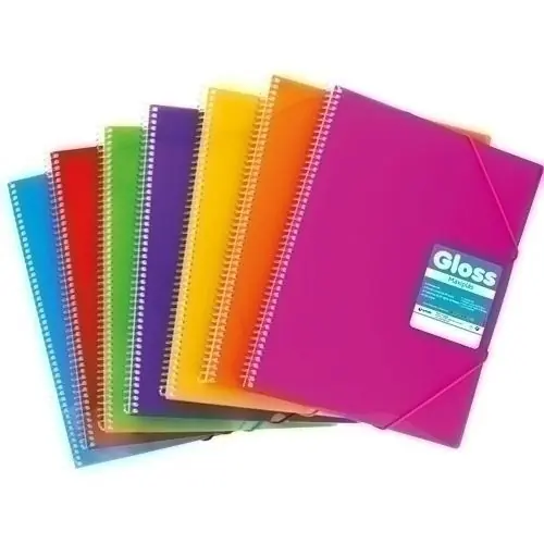 Artesanal Carpeta Fundas (Tarifario) Grafoplas Espiral P. p. maxiplas Gloss A4 Expositor de 16 (4Unidades por Número de Fundas)