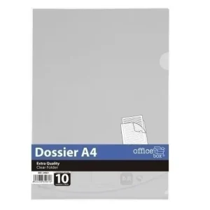 Última Oportunidad Dosier Uñero Extra Office Box A4 Cristal Paquete de 10