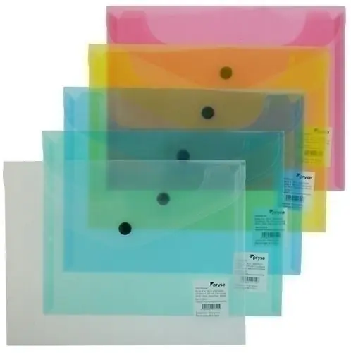 Artesanal Dosier Sobre Pryse/olef Pp Broche A5 Rojo