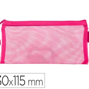 Bolsa Zipper Bag Liderpapel Poliester Transpirable Multiusos Ticket 230X115 mm Rosa Oferta