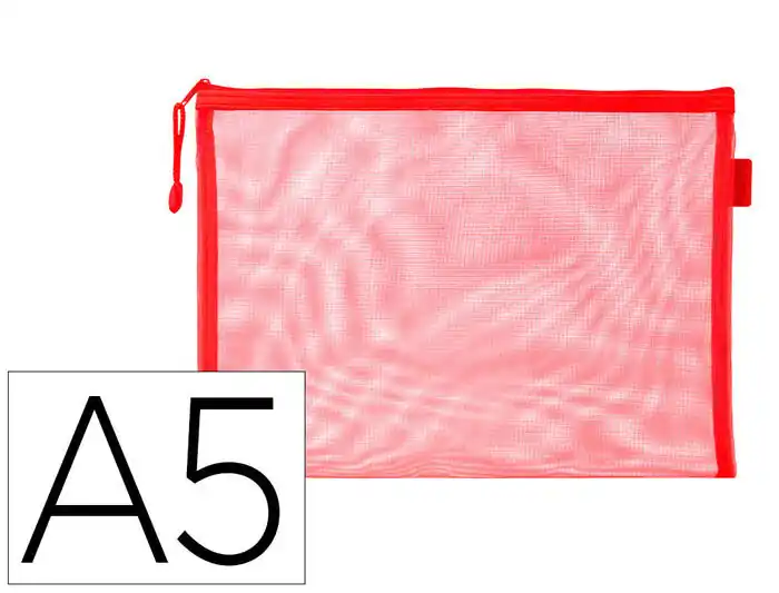 Entrega Rápida Bolsa Zipper Bag Liderpapel Poliester Transpirable Multiusos Din A5 Gris