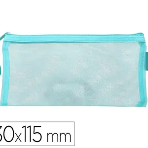 Bolsa Zipper Bag Liderpapel Poliester Transpirable Multiusos Ticket 230X115 mm Azul Pastel Precio Económico